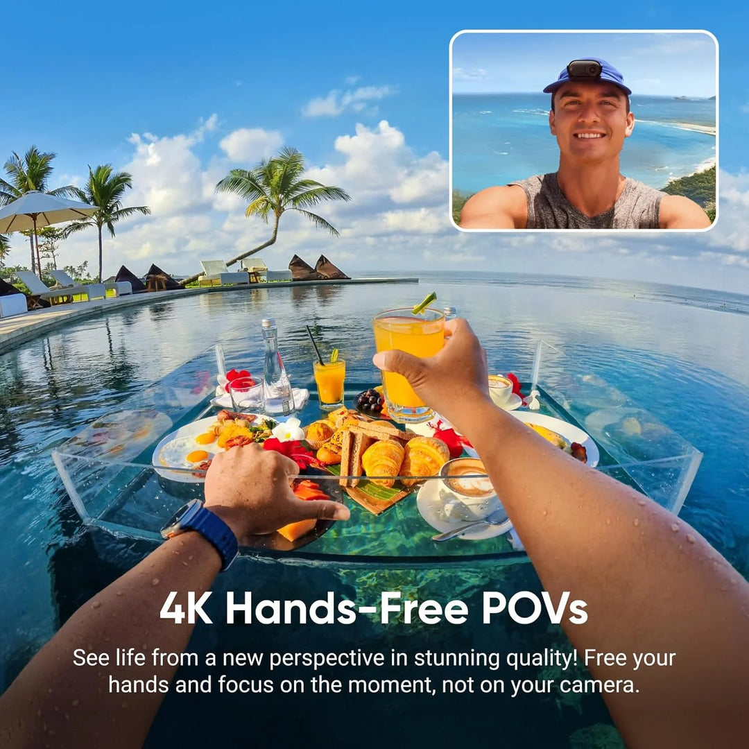 Insta360 GO 3S (Official Certified Refurbished) — 4K/30fps, 12MP, 39.1g, FlowState, IPX8 5m, 170-Min, 128GB, Magnetic Mount