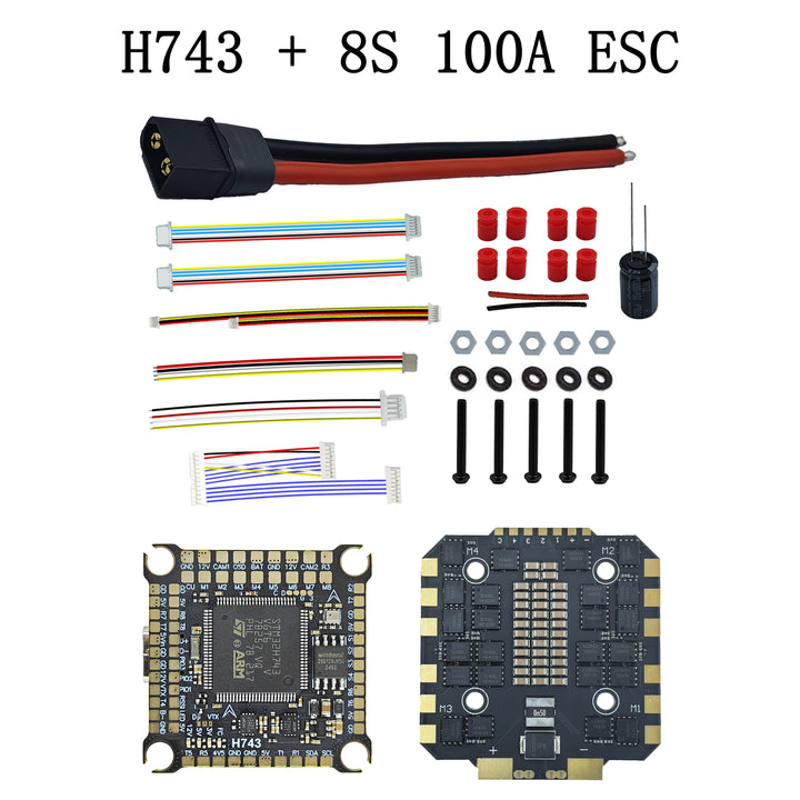JIJIEFPV H743 Stack — 4-in-1 ESC + H7 FC Combo for 5-13" FPV Freestyle & Long Range Drones