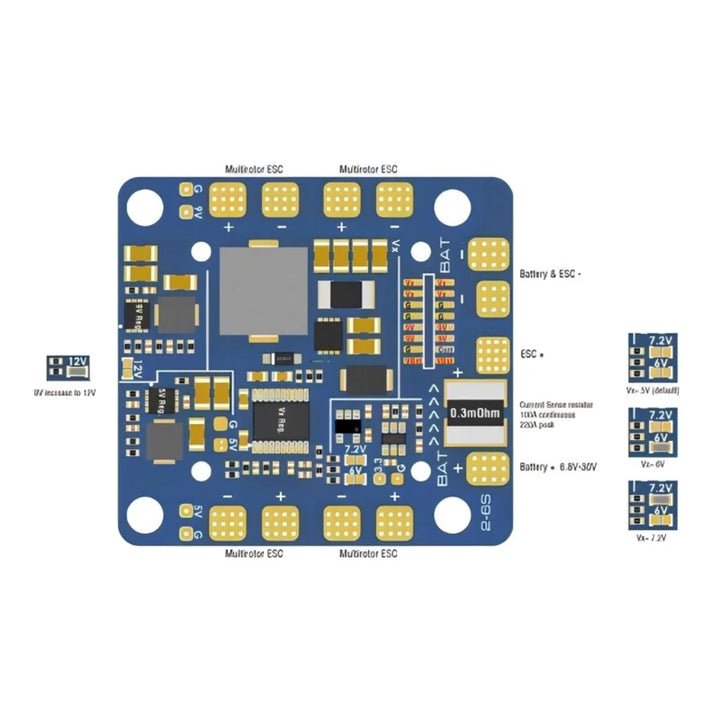 MATEKSYS Matek System F405-VTOL Flight Controllers Build-in OSD Support 2-6S