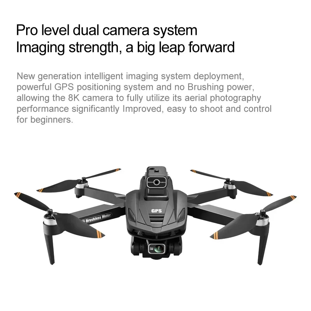 New V168 Drone Professinal Three Camera 8K Wide Angle Optical GPS Localization Four-way Obstacle Avoidance Quadcopter For XIAOMI