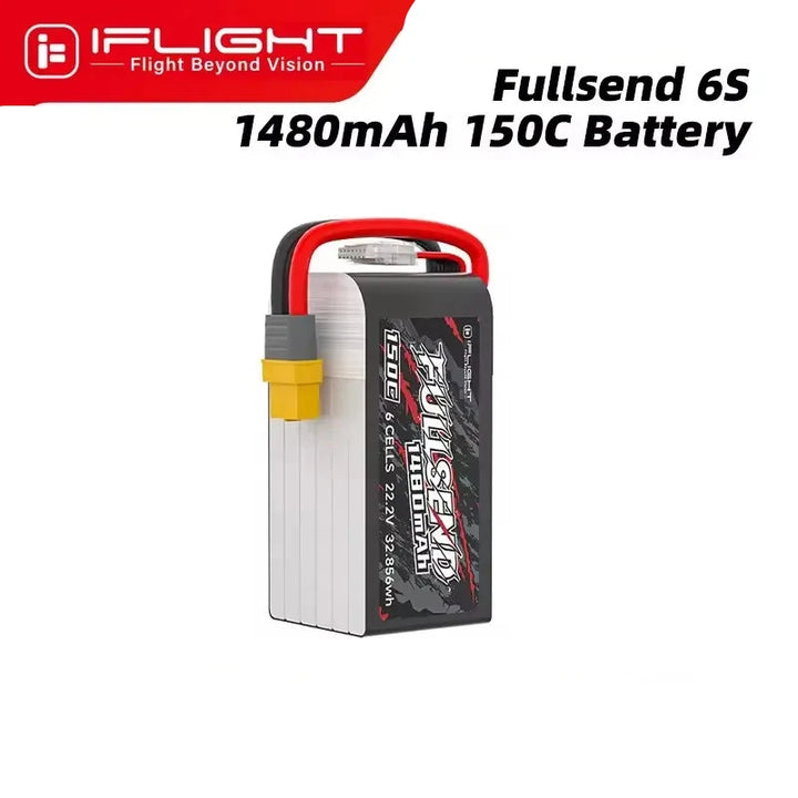 iFlight Fullsend 6S 1480mAh 150C LiPo Battery XT60 - Nazgul Evoque Mach R5
