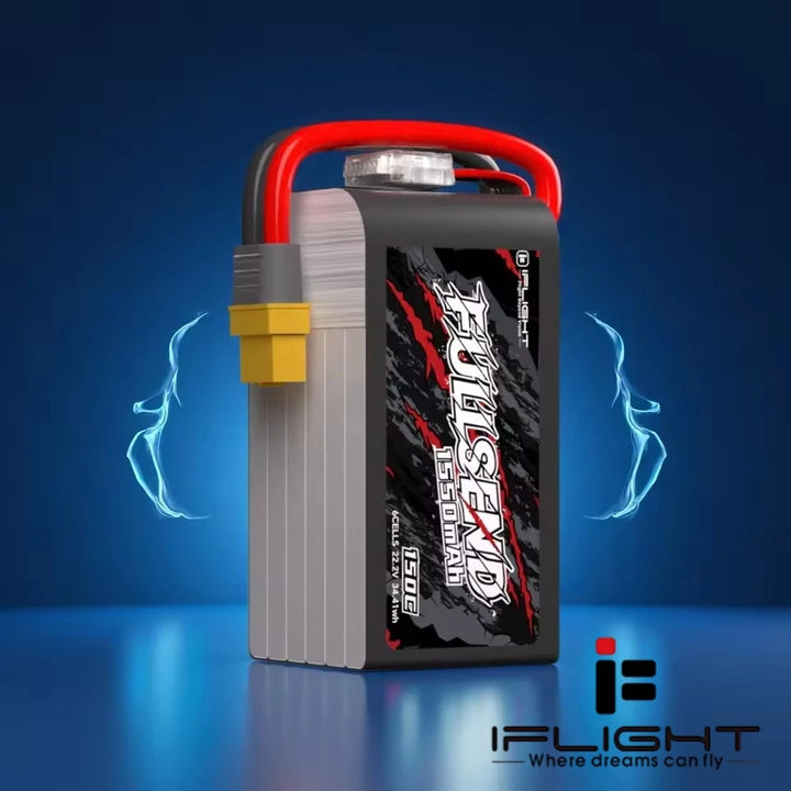 iFlight Fullsend 6S 1550mAh LiPo Battery — 150C, 22.2V, XT60H, FPV