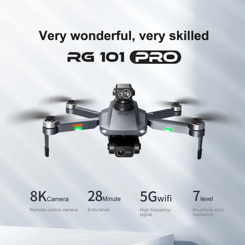 Drone Professional Control 3000Meters 8K Two Axis Mechanical Pan Tilt Camera Brushless Motor Laser Obstacle Avoidance GPS Drones