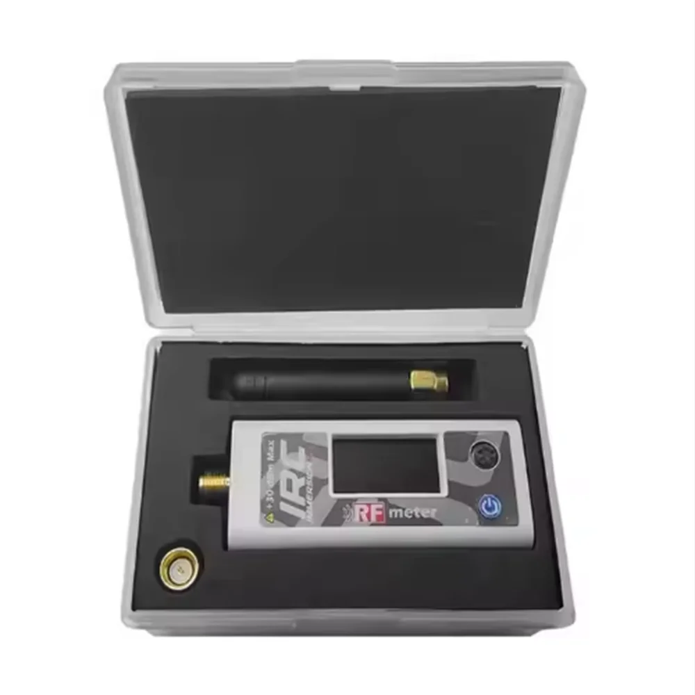 ImmersionRC RF Power Meter V2 — -20 to +30dBm, 35MHz–6GHz, 30dB Attenuator, OLED, 8hr Battery, for FPV VTX & RC Link Testing (Black)