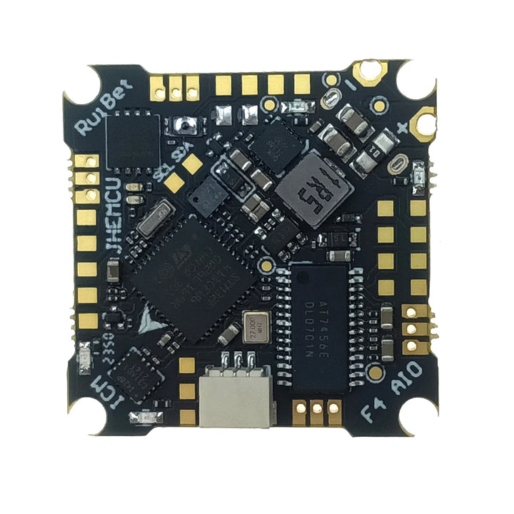 JHEMCU Ruibet F4AIO 12A F411 Flight Controller BLHELIS 12A 4in1 ESC 1-2S 25.5X25.5mm for FPV Tinywhoop Cinewhoop