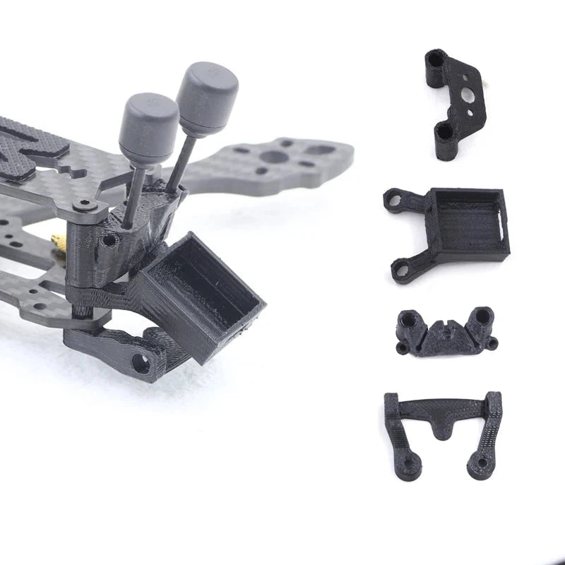 3D Printed BN-220 GPS Module Mount — TPU Holder, T-Mount, SMA Mount, Antenna Bracket for FPV Drone Mark5 Frame, Beitian BN-220 (22×20mm)
