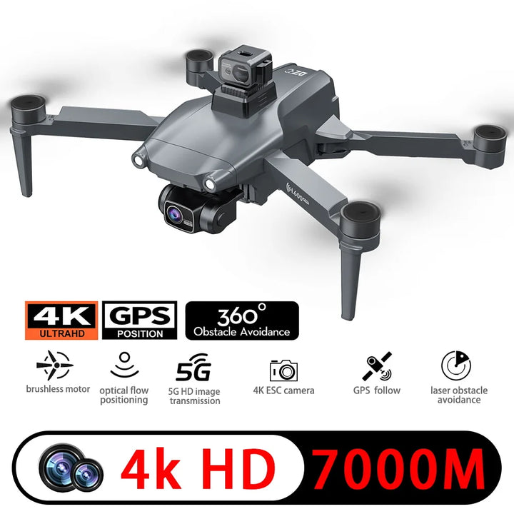 Drone With 4K Professional Camera 360° Laser Obstacle Avoidance GPS+5gHD Image Transmission ESC Camera Mini Drone Aerial Vehicle