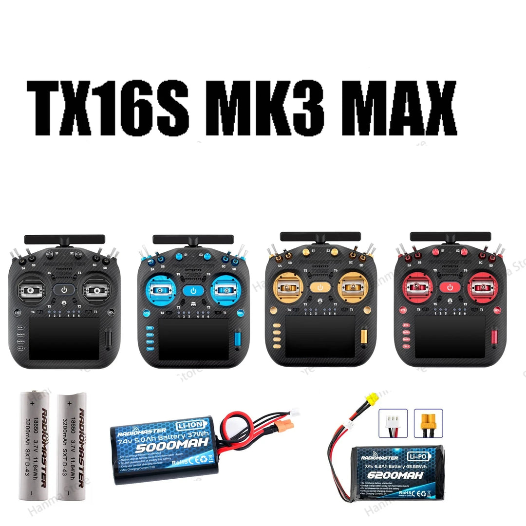 RadioMaster TX16S MK3 MAX Radio Controller - ELRS 16CH 2.4G AG02 CNC Hall Gimbals 5" IPS Touchscreen EdgeTX