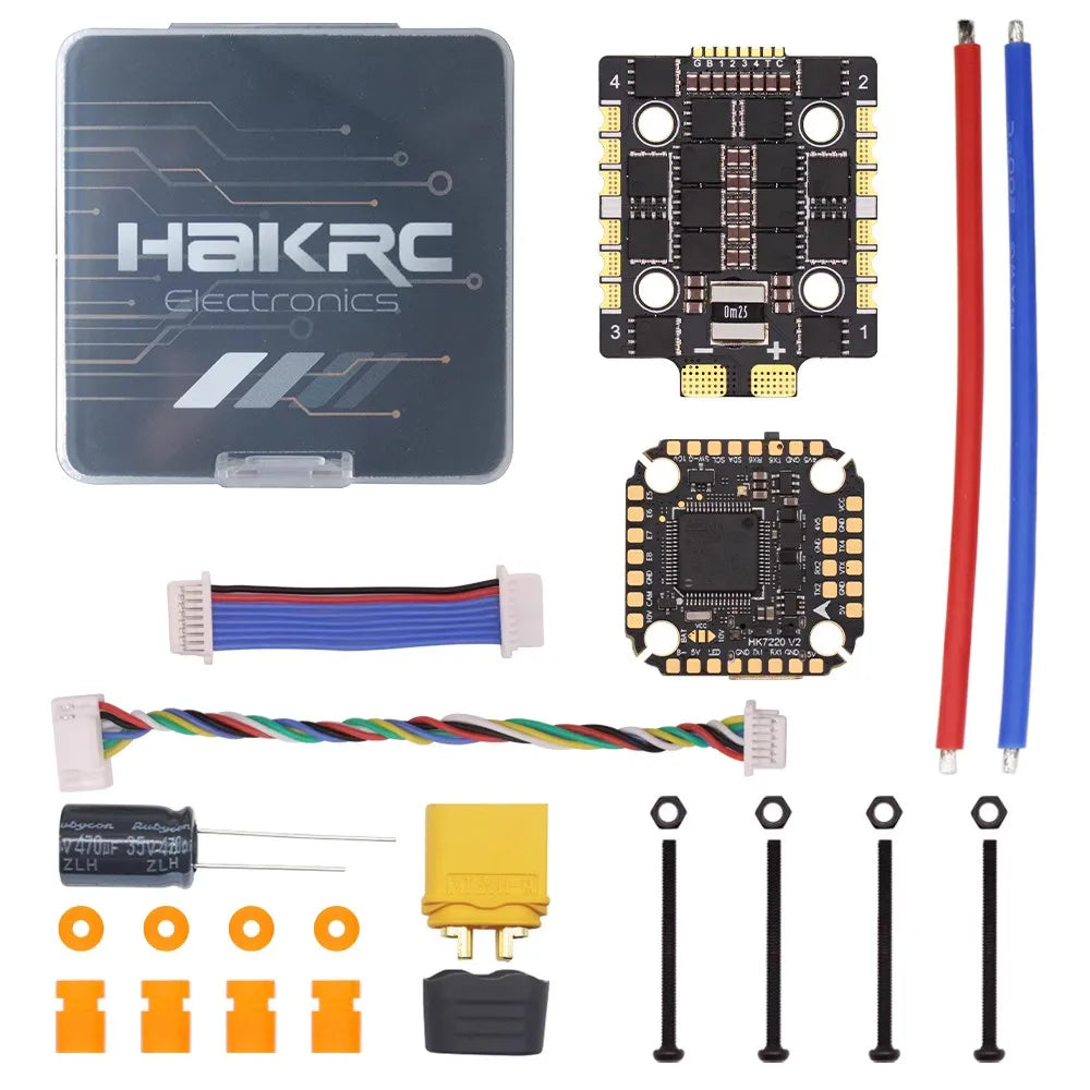 HAKRC F722 Mini V2 Flight Controller Stack with ESC 20x20mm