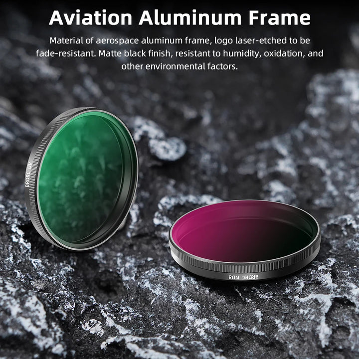 BRDRC UV/CPL/ND8/16/32/64 Filter Kits For DJI Osmo Action 3 4 5 Pro Optical Glass Aluminum Alloy Frame Action Camera Accessories