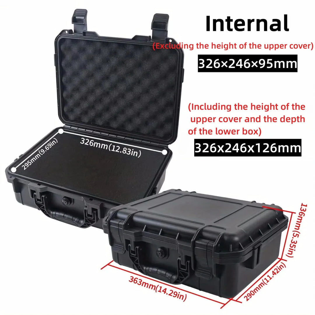 FNICEL Waterproof Hard Carry Case with Pre-Cut Sponge — Drone, FPV, Camera & Equipment Protection