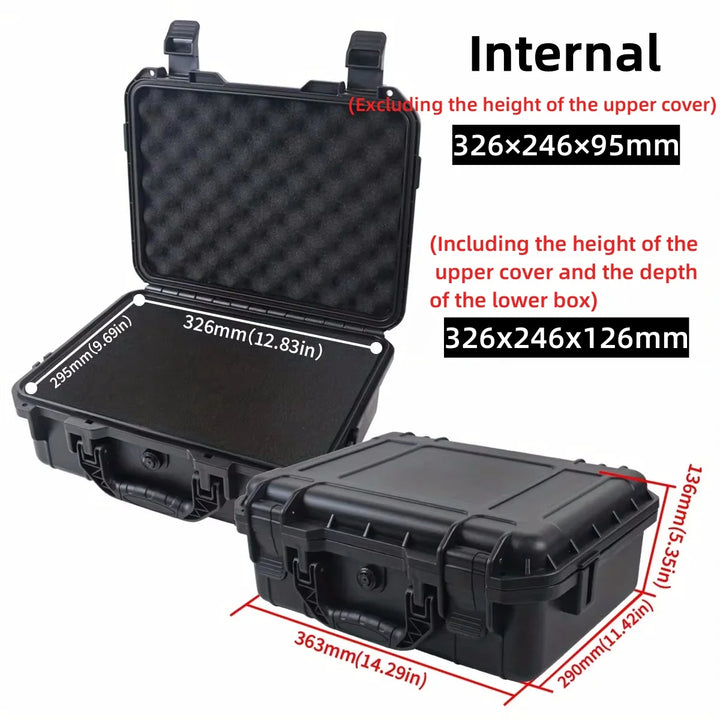 FNICEL Waterproof Hard Carry Case with Pre-Cut Sponge — Drone, FPV, Camera & Equipment Protection