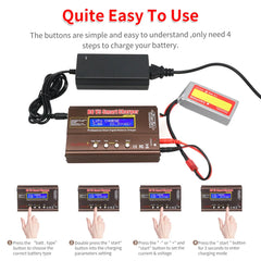 B6 V3 RC Balance Charger | 80W 6A & Power Adapter Options