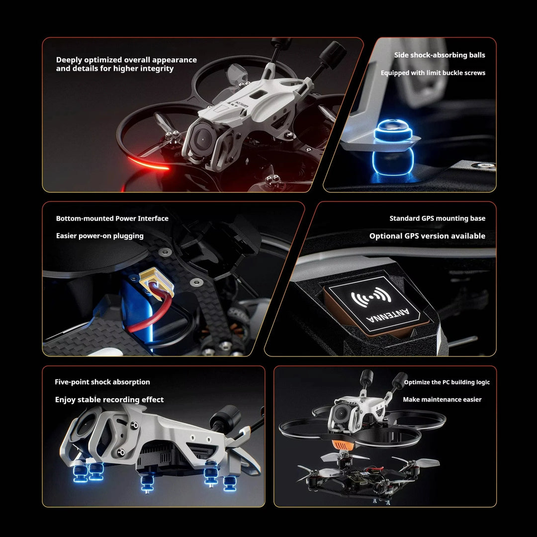 GEPRC DarkStar25 2.5" FPV Drone — F722 35A AIO, 1404 4600KV, DJI O4 Pro/Wide/No VTX, GPS