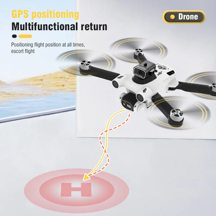 2023 S136 PRO Ultra RC Dron 8K Camera Drone GPS Obstacle Avoidance Drones Quadcopter FPV Wifi 1KM Helicopter Brushless Motor Kid