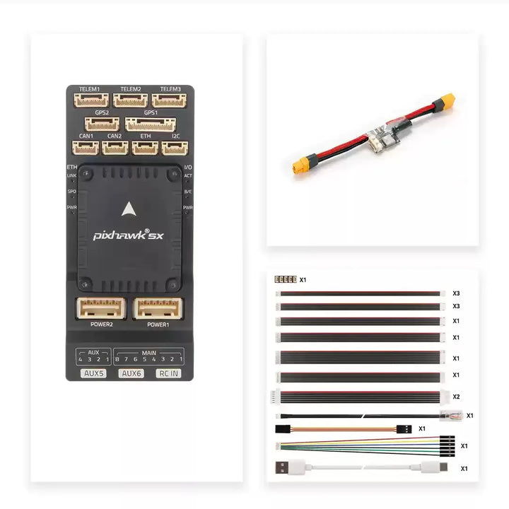 Holybro Pixhawk 5X Flight Controller — STM32F765, FMU v5X, PX4 & ArduPilot, Standard & Mini Baseboard, M9N/M10 GPS Bundles