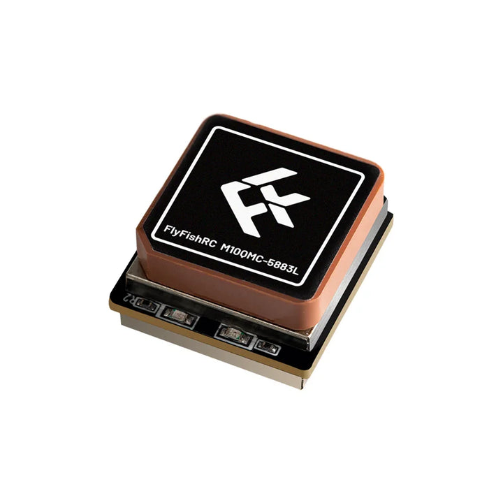 FlyFishRC M10QMC GPS Module - 72-Channel 10Hz with QMC5883L Magnetometer 20x20mm for FPV Drones