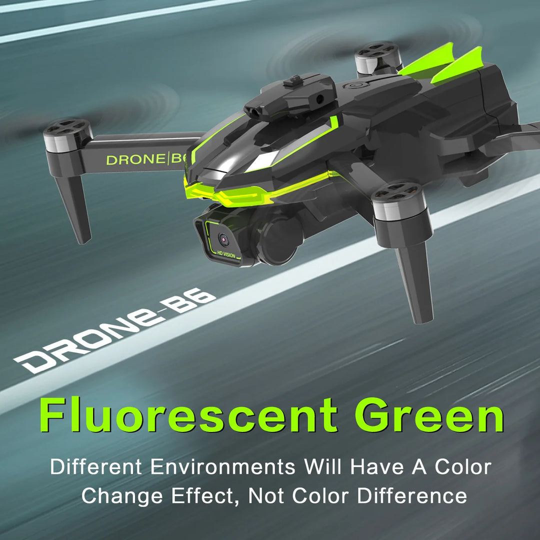 480P B6 Remote Control 480P drone z908 pro 2.4G Optical Flow GPS Brushless Folding with Dual Lens WIFI Children's Toys