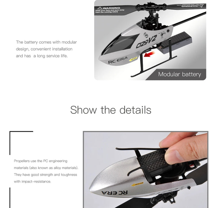 C129 V2 Rc 2.4g  Helicopter 4 Channel  Helicopter Charging Toy Drone Model Uav Outdoor Aircraft Rc Dronetoy Boys' Toy