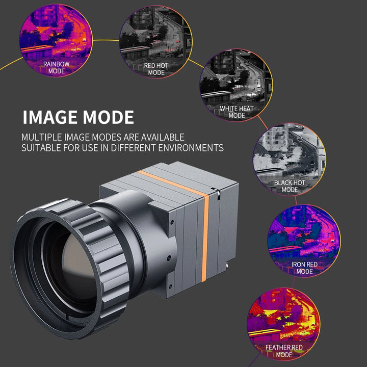 384x288 VOx Uncooled LWIR Thermal Camera,Industry Infrared Thermal Imager,CVBS Output,For UAV, Security & Outdoor Monitoring