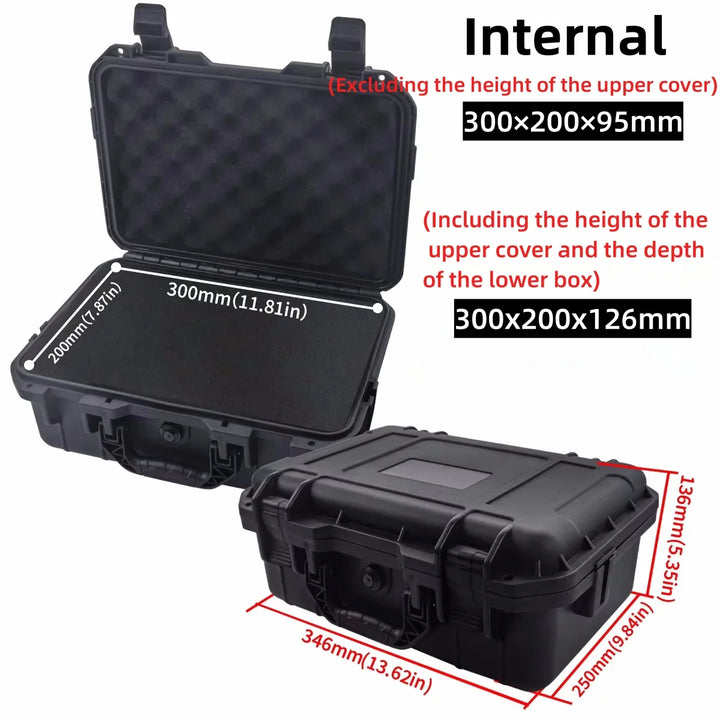 FNICEL Waterproof Hard Carry Case with Pre-Cut Sponge — Drone, FPV, Camera & Equipment Protection