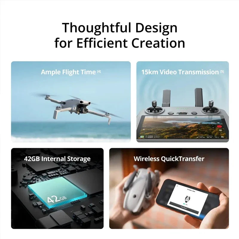 DJI Lito X1 (DJI RC-N3) — 48MP, 4K/100fps, 10-Bit D-Log M, 42GB Storage, LiDAR Obstacle Avoidance, 52min, 15KM, Under 249g