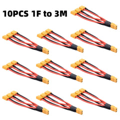XT60 Battery Connector Y Splitter - 14AWG Parallel Cable 60A