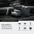 DJI Avata 2 Fly More Combo (3 Battery), 4K FPV Drone, Goggles 3 & Motion Controller, Built-In Propeller Guard