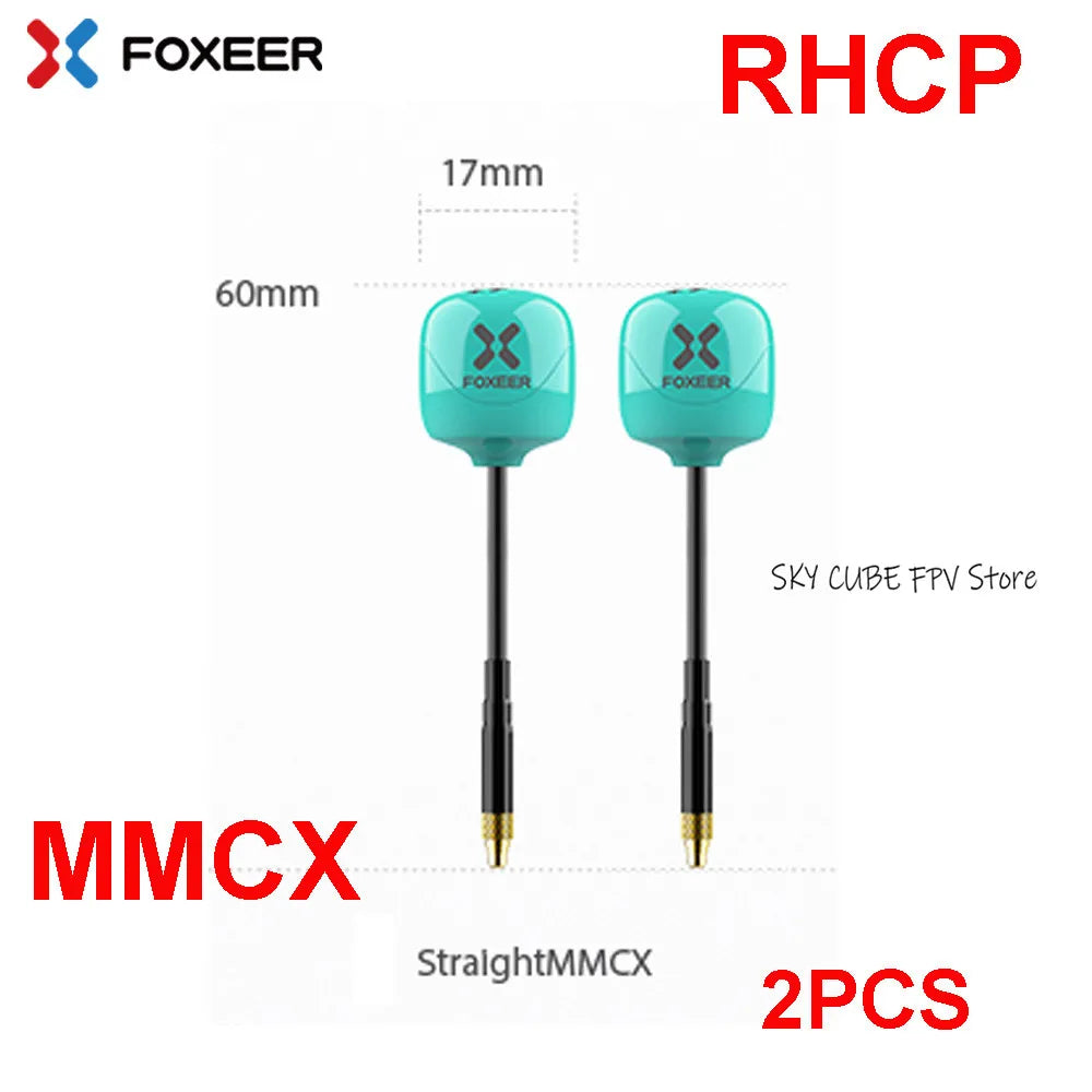 Foxeer Lollipop 4 Plus 5.8G 2.6dBi FPV Antenna - RHCP/LHCP SMA/MMCX/UFL Long Range Racing Drone (2PCS)