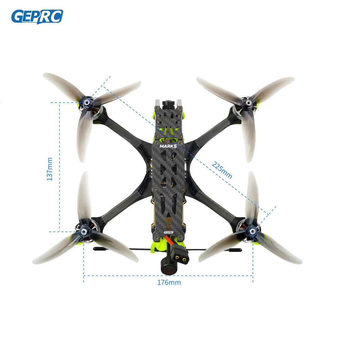 GEPRC MARK5 Analog Freestyle FPV Drone 4S/6S 5Inch SPEEDX2 2107.5 GEP-F722-BT-HD V3 RC FPV Quadcopter LongRange Freestyle Drone