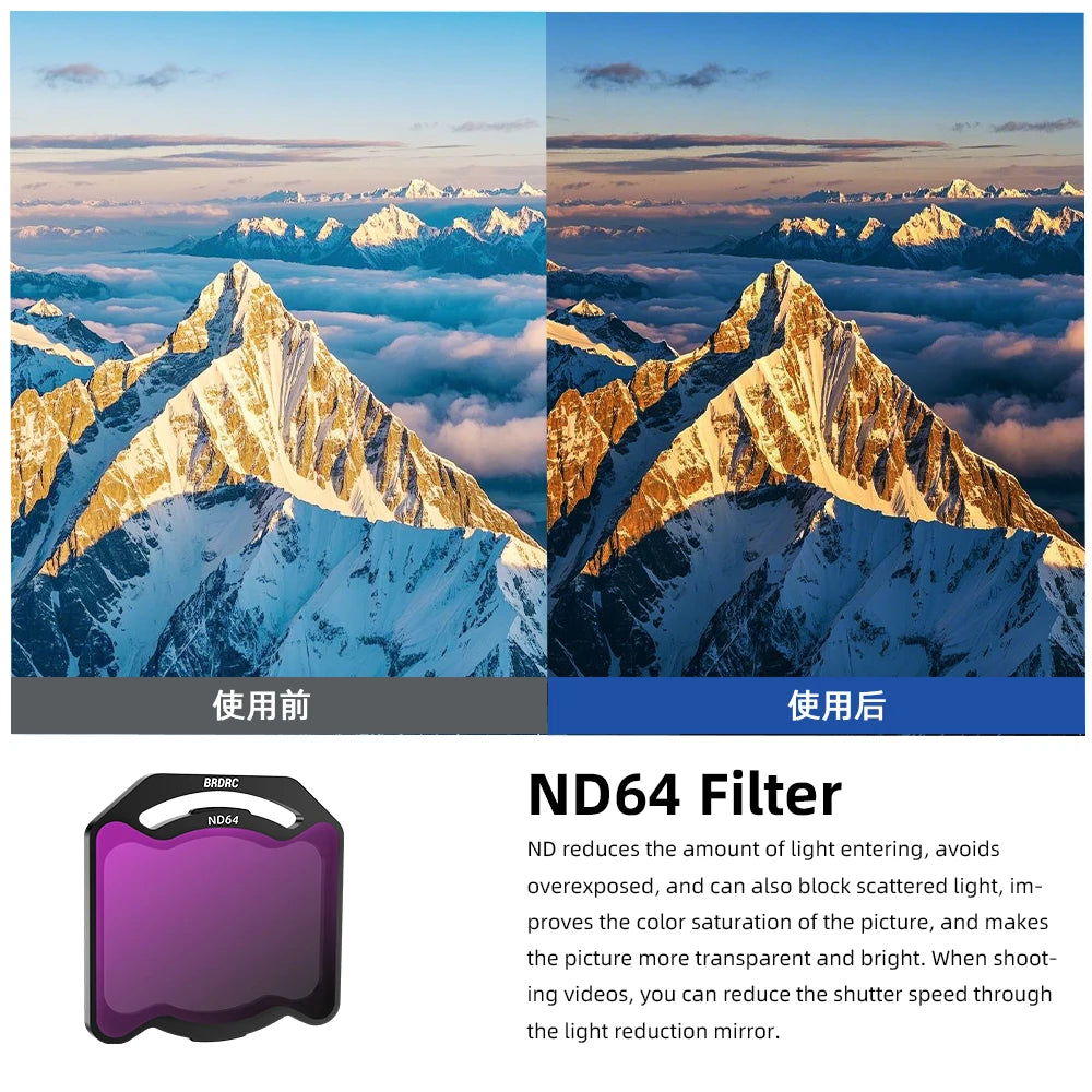 ND Lens Filter for DJI O4 Air Unit Pro Optical Glass Lenses Adjustable Filter Set ND8 ND16 ND32 ND64 UV CPL Accessories