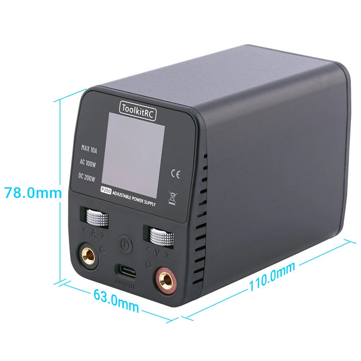 ToolkitRC P200 V2 AC/DC Desktop Fast Charger