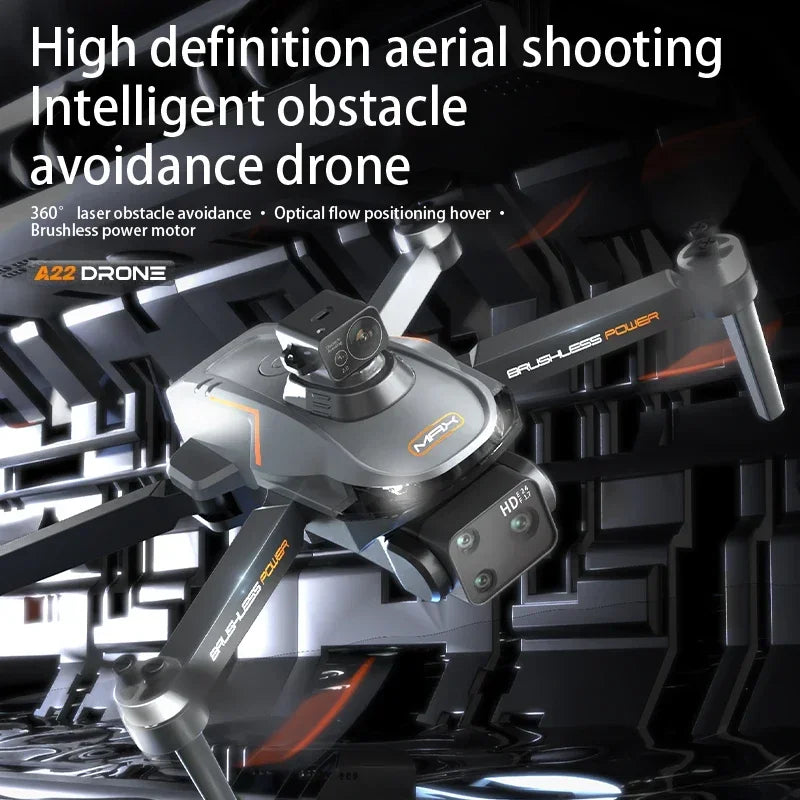 DJI A22 5G GPS RETURN BRUSHLESS DRONE - PROFESSIONAL HD 8K 1080P DUAL-CAMERA, 360° LASER OBSTACLE AVOIDANCE, LONG-RANGE FLIGHT, INTELLIGENT FEATURES, AND GESTURE CONTROL