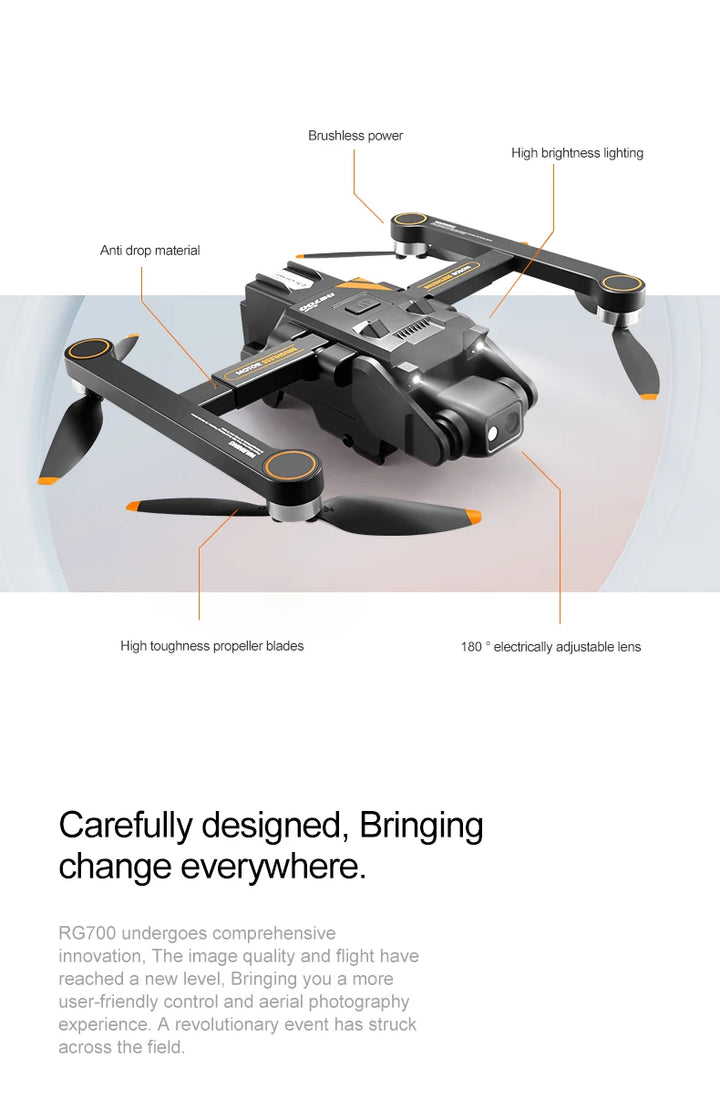 S188/RG700 GPS Professional Drone 4K HD Dual Camera Quadcopter Drone Optical Flow positioning 360° Obstacle Avoidance RC Toy