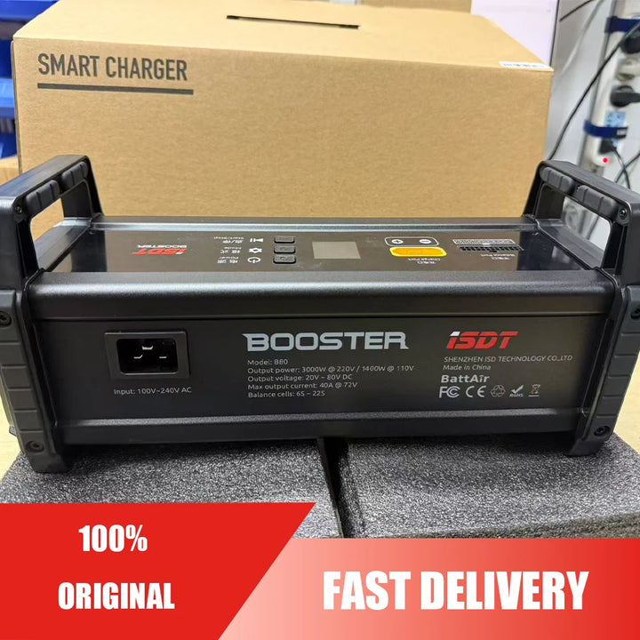 ISDT B80 High-Power Battery Charger - AC 3000W 40A 80V Intelligent Balance Charger for 8-22S LiPo Batteries