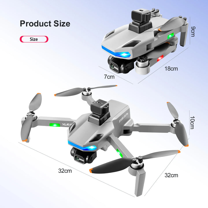 New S135 Pro Professions Drone 8K HD Dual Camera 5G FPV GPS Return Brushless Motor 360° Laser Obstacle Avoidance RC Quadcopter