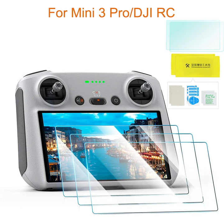 Protective Film for DJI Mini 3 /3 Pro Mini 4 Pro HD Glass Screen Protector Anti-Scratch Screen Film RC RC 2 Remote Accessories