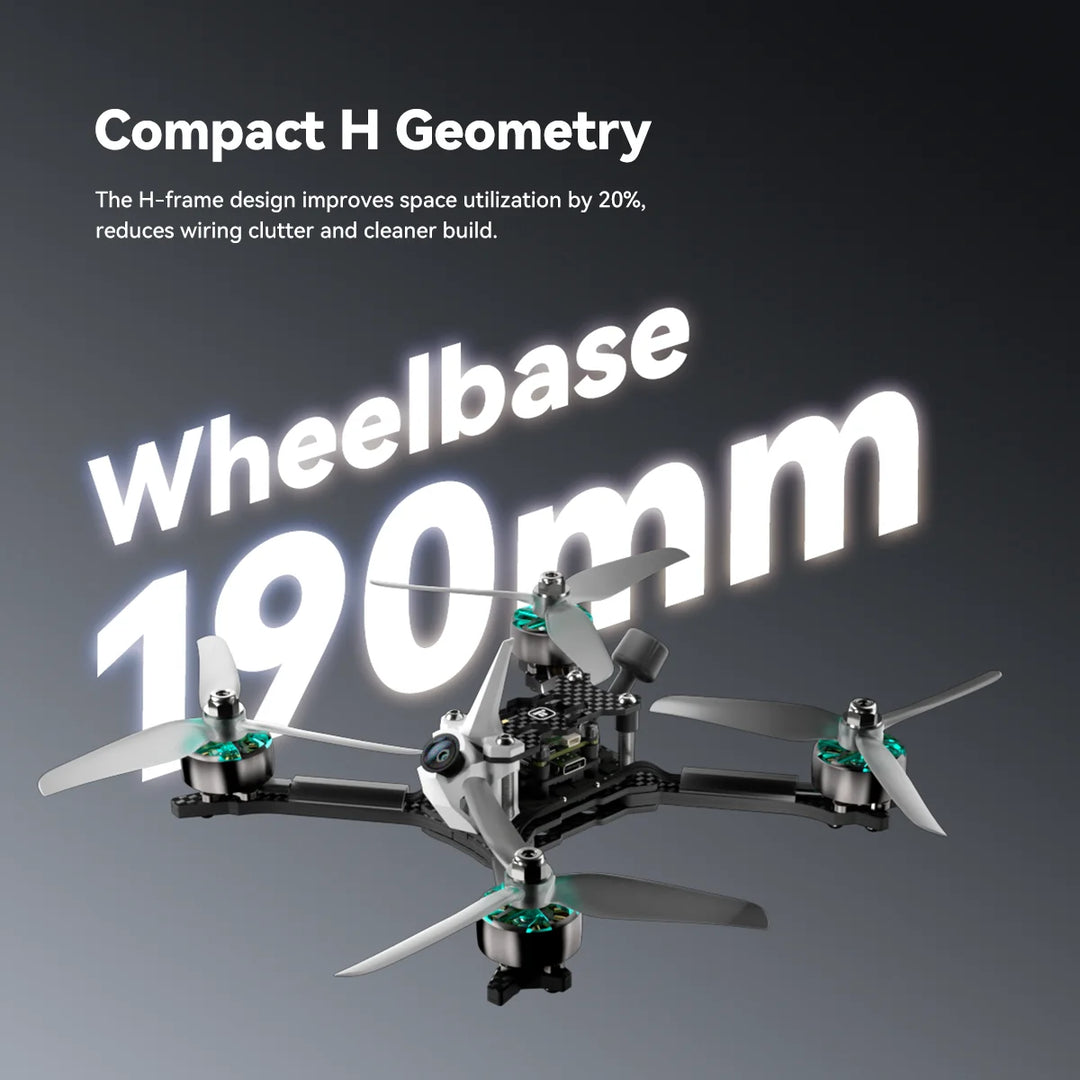 iFlight Mach R5 Ultra 6S HDZero FPV Race Drone BNF Compact H Geometry W/ iFlight ELRS 2.4GHz w/SMD Antenna / HDZero Race V3 VTX