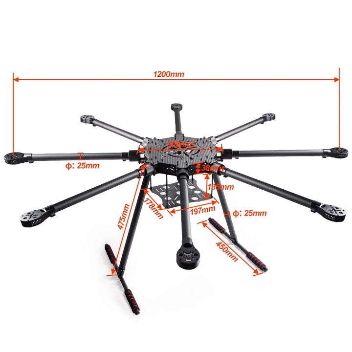 Flyroun Foldaway Octocopter Frame Kit | 1200mm