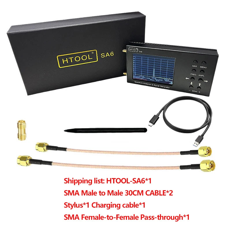 SA6 Spectrum Analyzer & Signal Generator 6GHz Handheld Spectrum Analyzer WiFi 2G 4G LTE CDMA GSM Signal