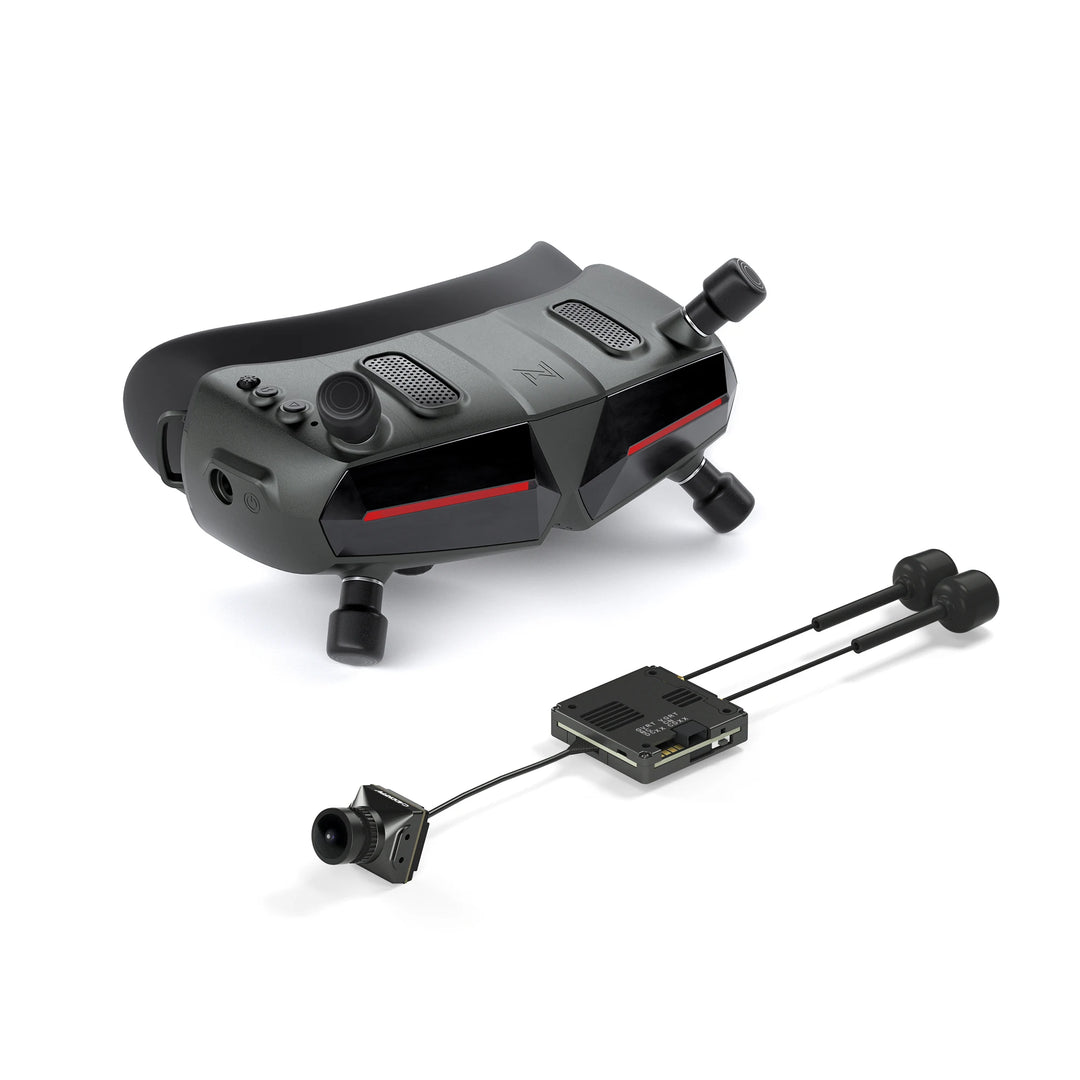 Walksnail Avatar Goggles X with exposed-board video transmitter and camera