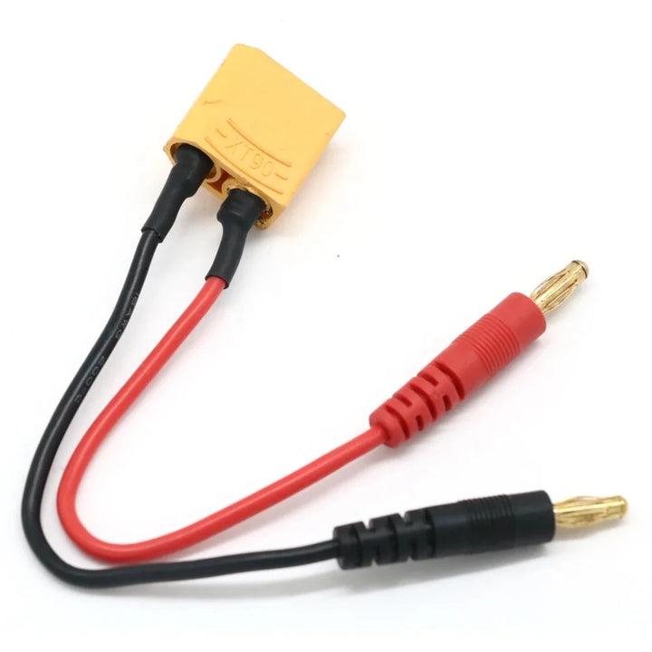 XT30/XT60/XT90/T-Plug to 4mm Banana Plug Charge Cable - 20cm 14AWG Silicone