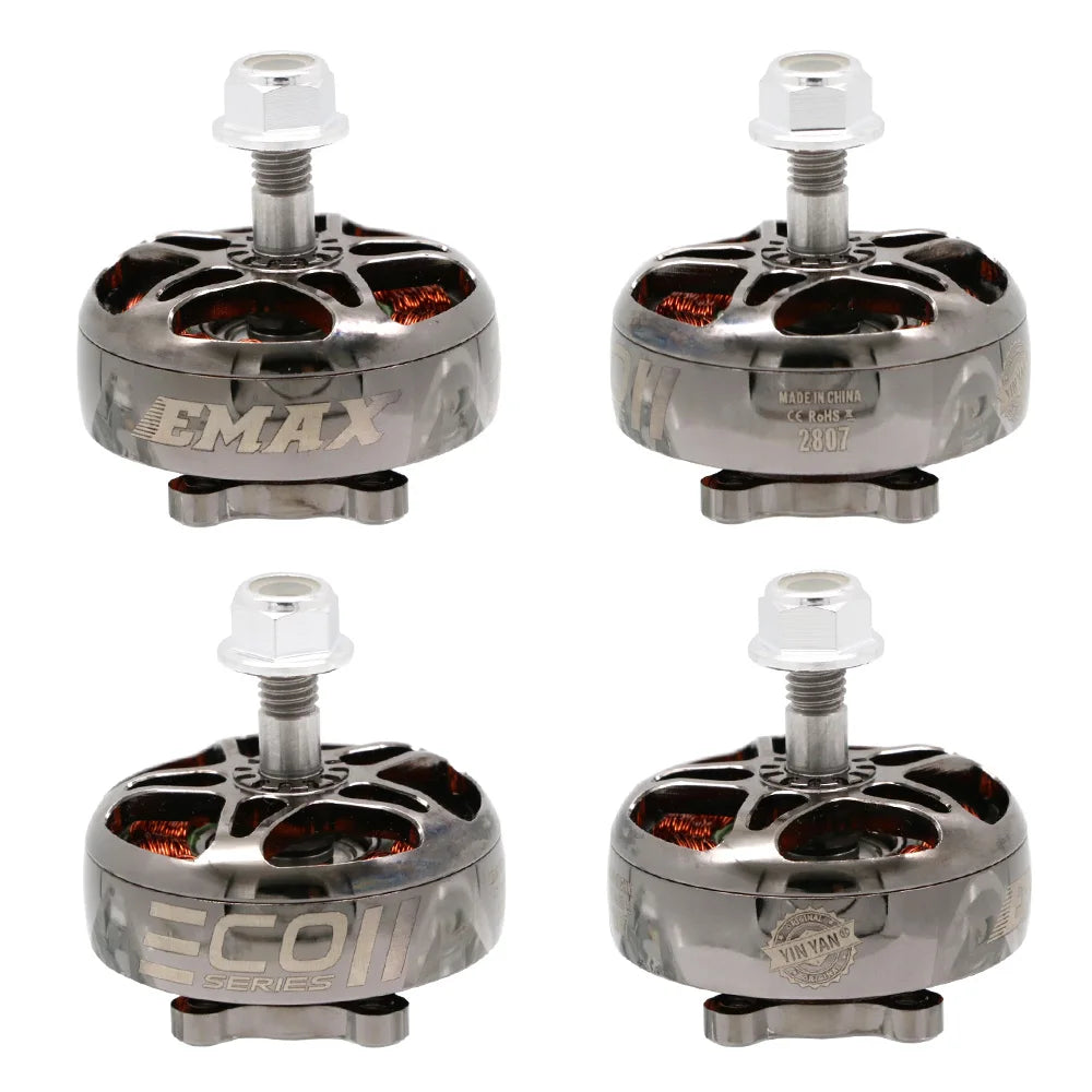 4pcs/lot EMAX ECOII Series eco ii 2807 6S 1300KV Brushless Motor For 7'' FPV Racing RC Drone Diy parts