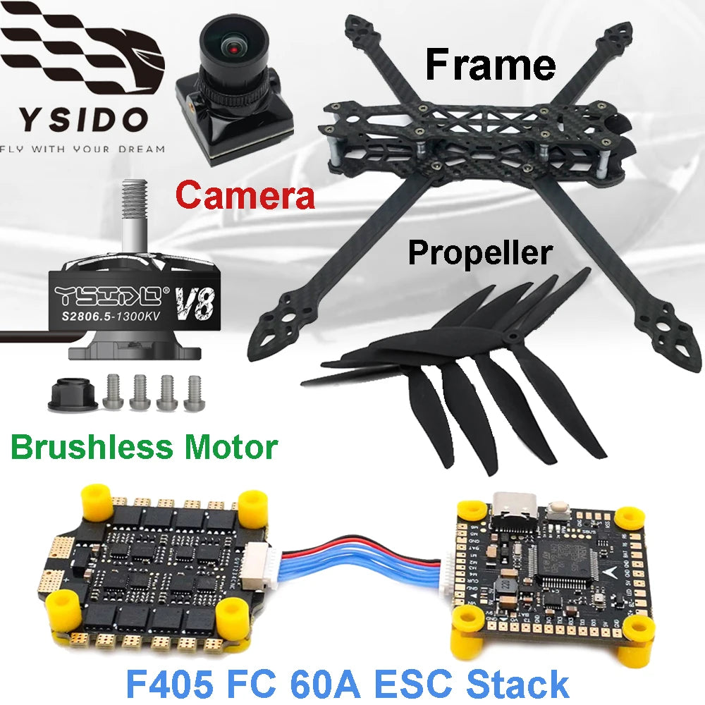 Mark4 7" 295mm FPV Long Range Kit — F405 FC, 60A ESC, 2806.5 1300KV, 7040 Props, 2.5W VTX