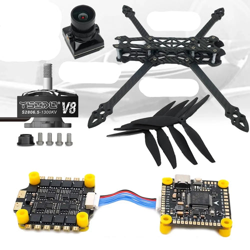 Mark4 7" 295mm FPV Long Range Kit — F405 FC, 60A ESC, 2806.5 1300KV, 7040 Props, 2.5W VTX