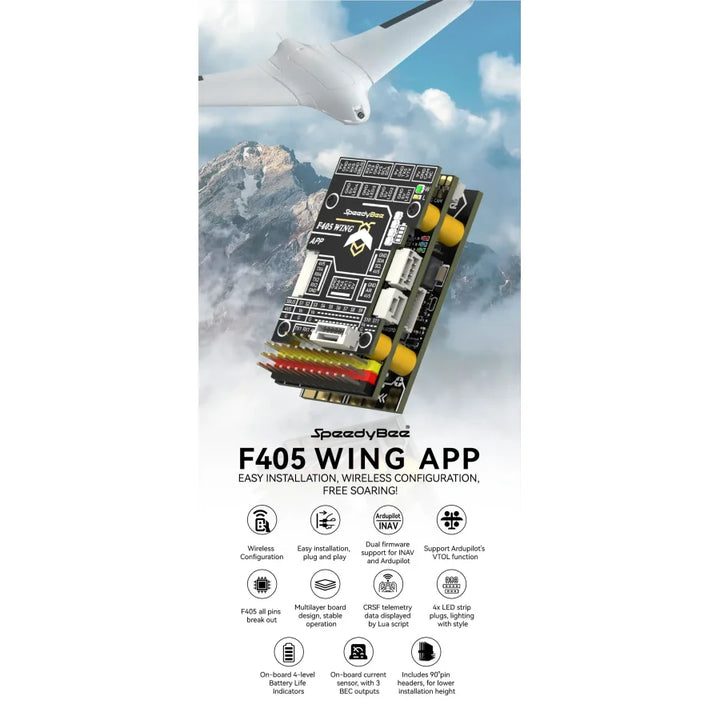 SpeedyBee F405 Wing APP - Fixed Wing Flight Controller 2-6S (ICM42688P)