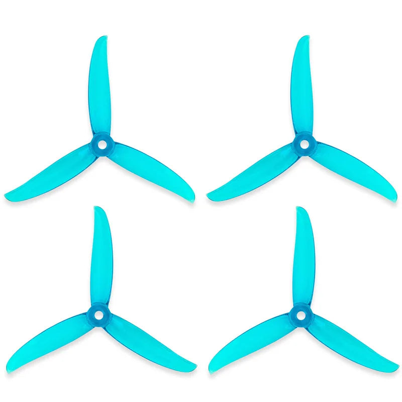 Gemfan 5136 5" 3-Blade FPV Propellers — Racing & Freestyle, Green / Neon Yellow / Black / Red / Blue, Bulk Pack