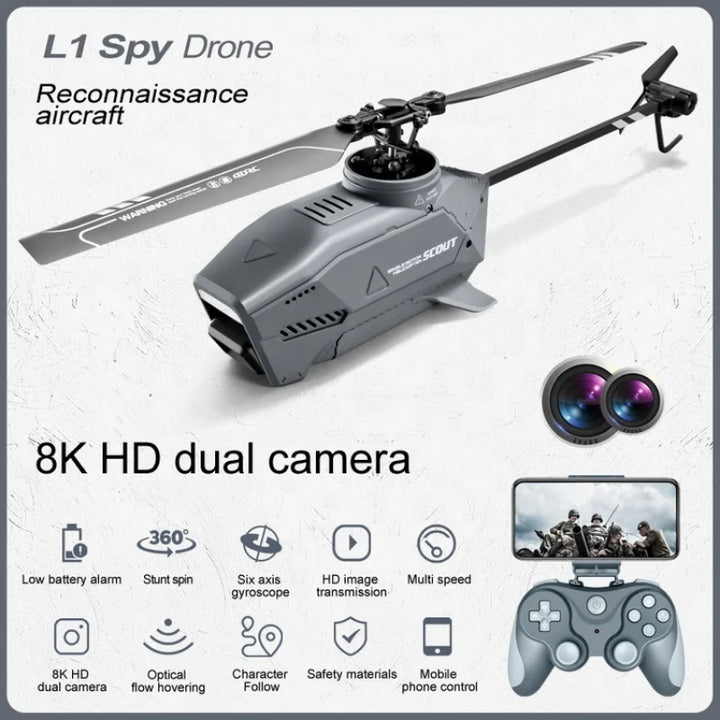 2024 L1 Mini Drone HD 4K Camera RC Helicopter WiFi 6-Axis Gyro Obstacle Avoidance Quadcopter Airplane Remote Control Toys Gift