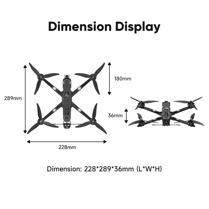 SL Airforce SL-X07M 7" Long-Range FPV Drone — 2807 Motors, 60A ESC, ELRS 915MHz, 5.8G 3W VTX, T300 Carbon Fiber