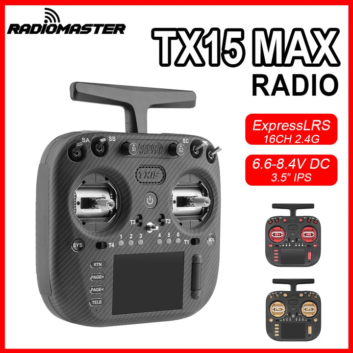 RadioMaster TX15 MAX 16CH Radio Controller - ELRS 2.4GHz AG02 Gimbals